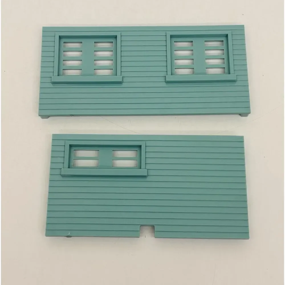 Plasticville O & S Gauge Ranch House Turquoise w/ White Roof Gray Door 1705-129